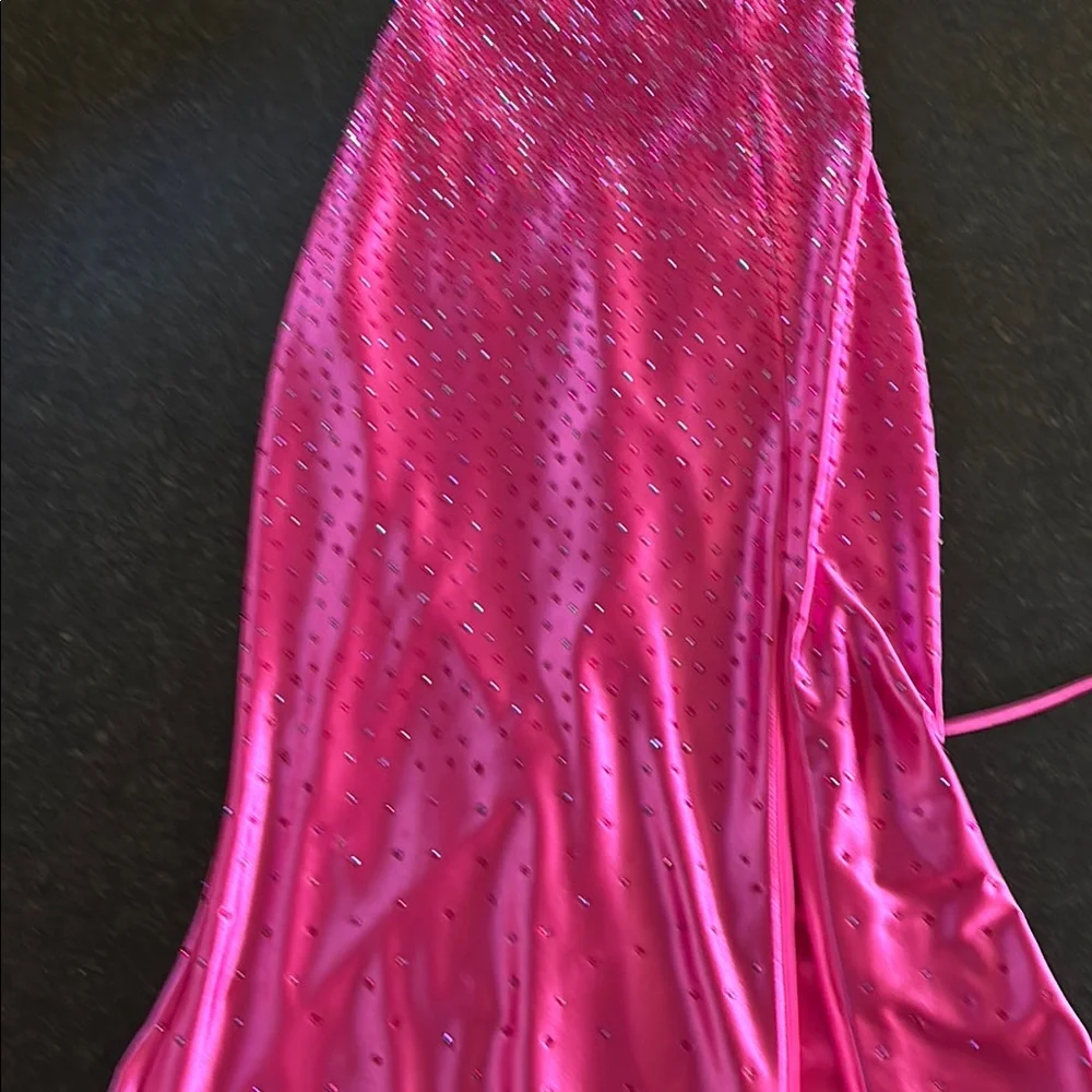 Faviana Pink Sequin Prom Dress - Picture 6 of 11